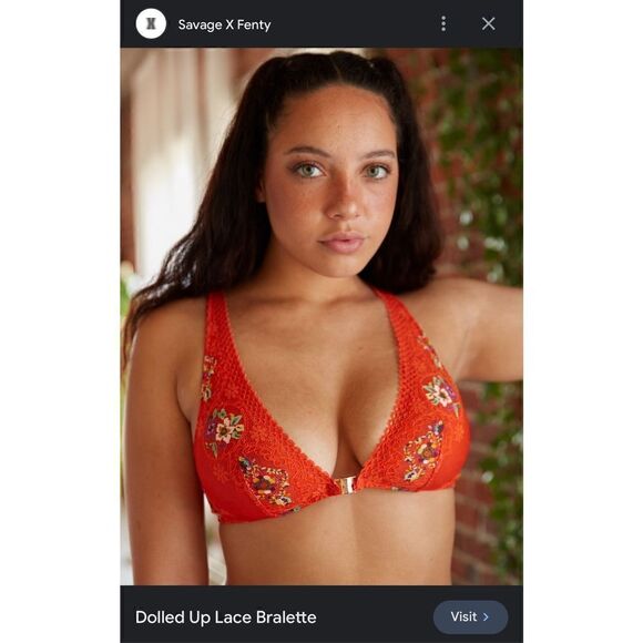 Savage X Fenty Dolled Up Lace Bralette - Picture 1 of 8
